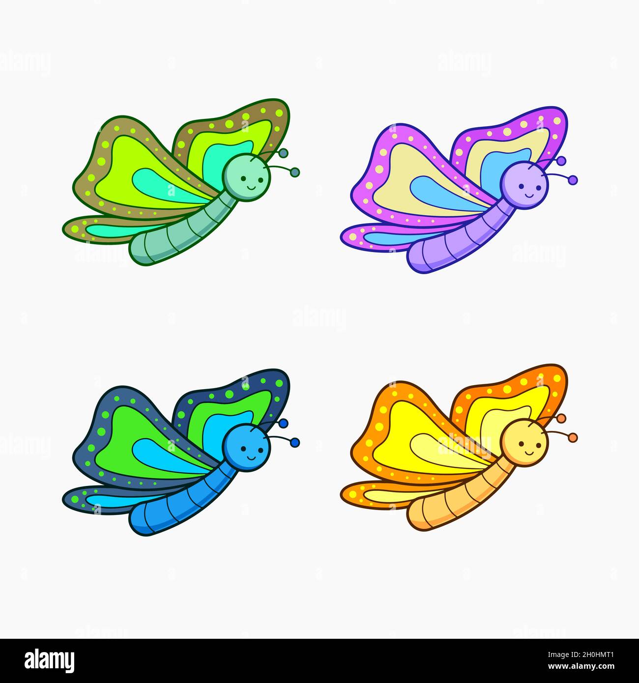beautiful butterfly cartoon Stock Vector Image & Art - Alamy