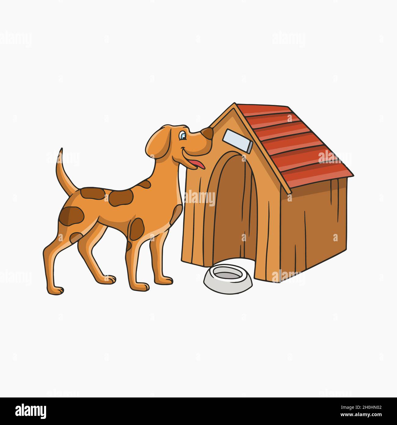 cartoon dog houses clipart urban