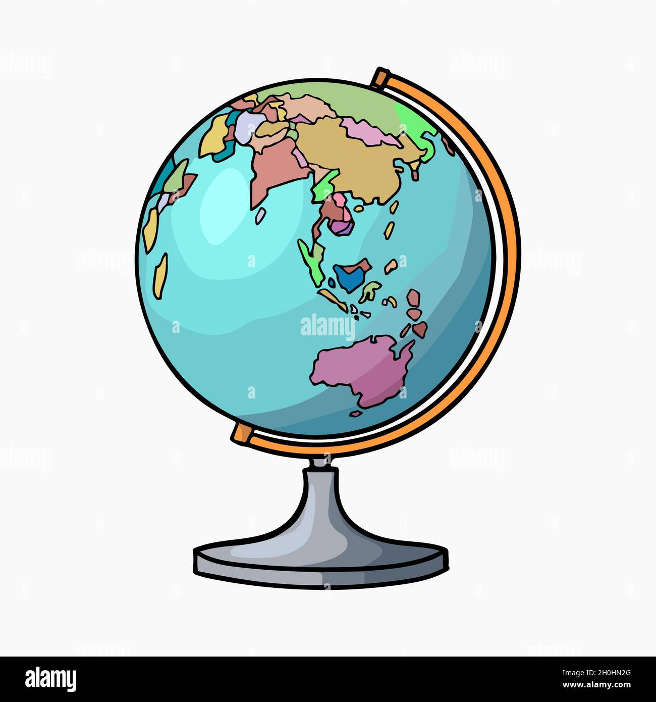cartoon world globe clipart