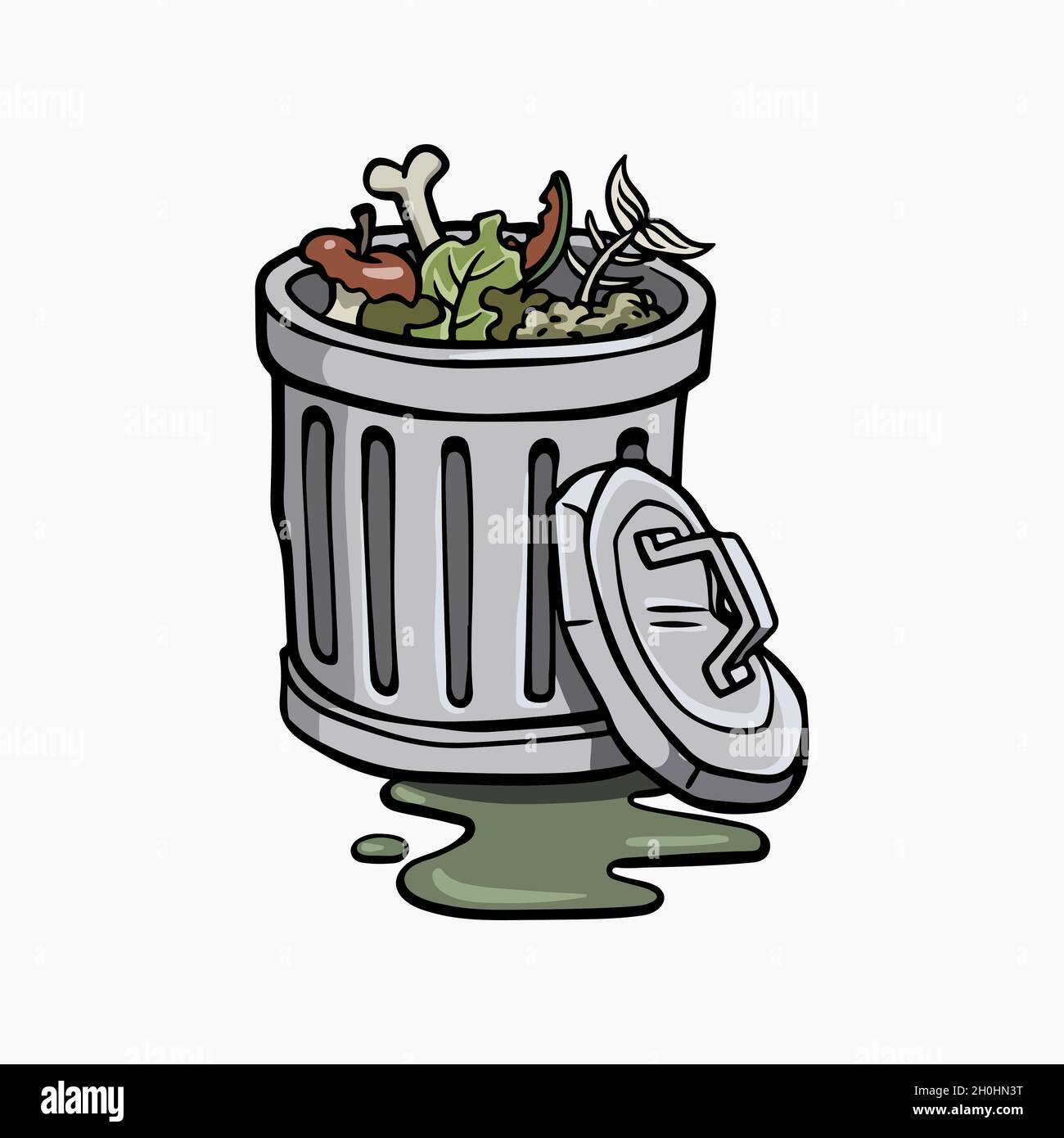 Cartoon dustbin hi-res stock photography and images - Alamy