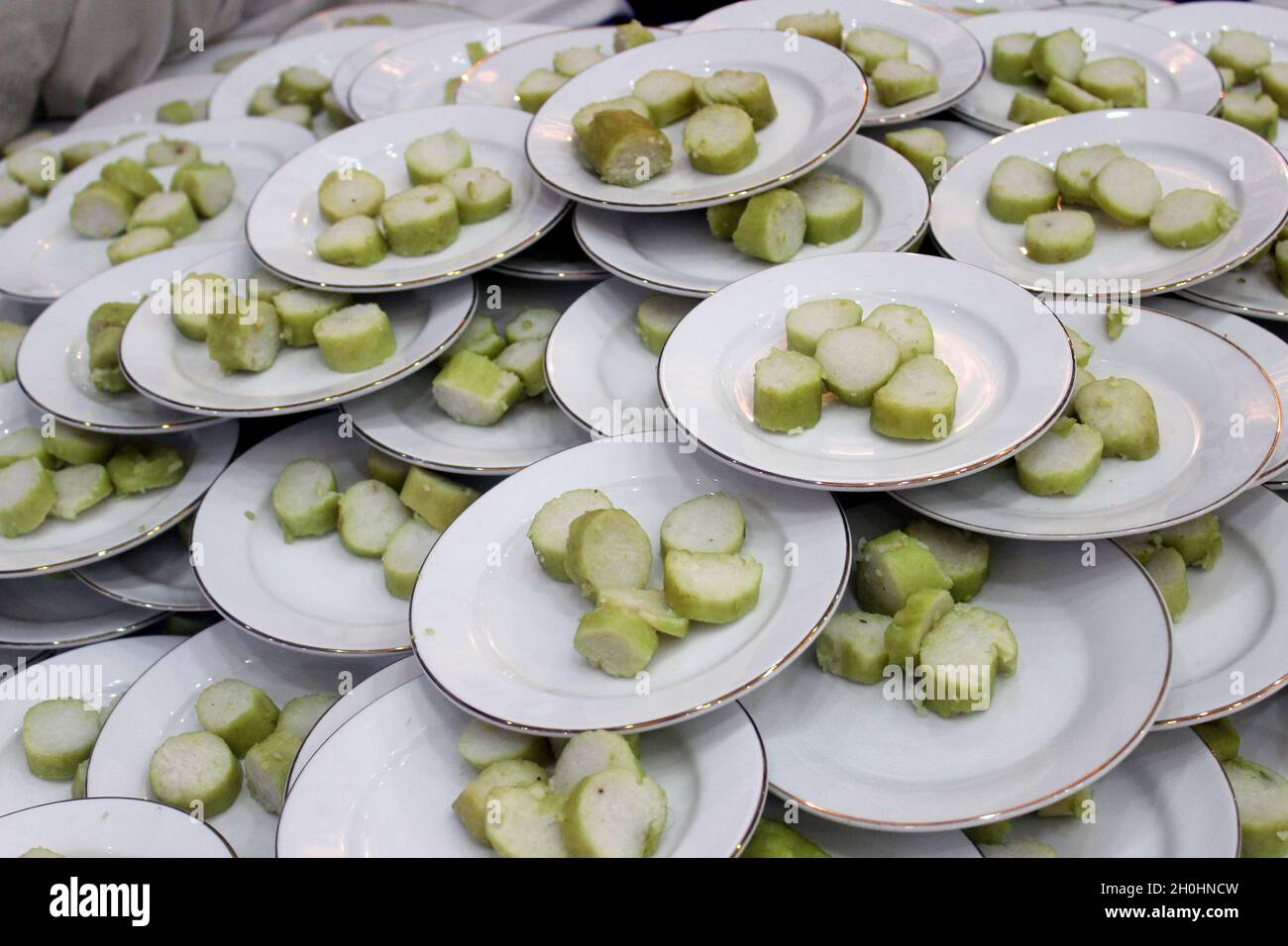rice cake on a plate ready to be served Stock Photo