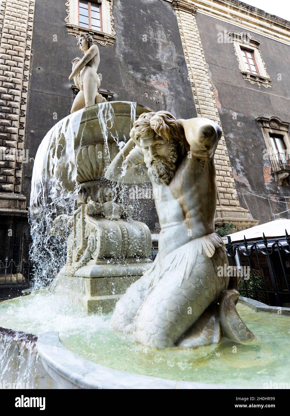 Fontana dell’Amenano- A Baroque fountain of mythical figures by Tito