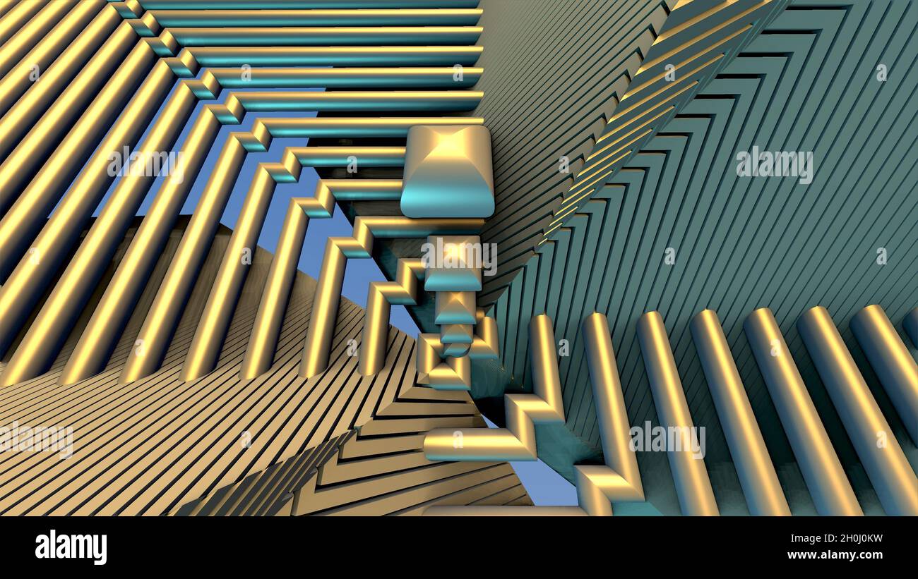 Unique and realistic 3D rendering of virtual scene environment Stock ...