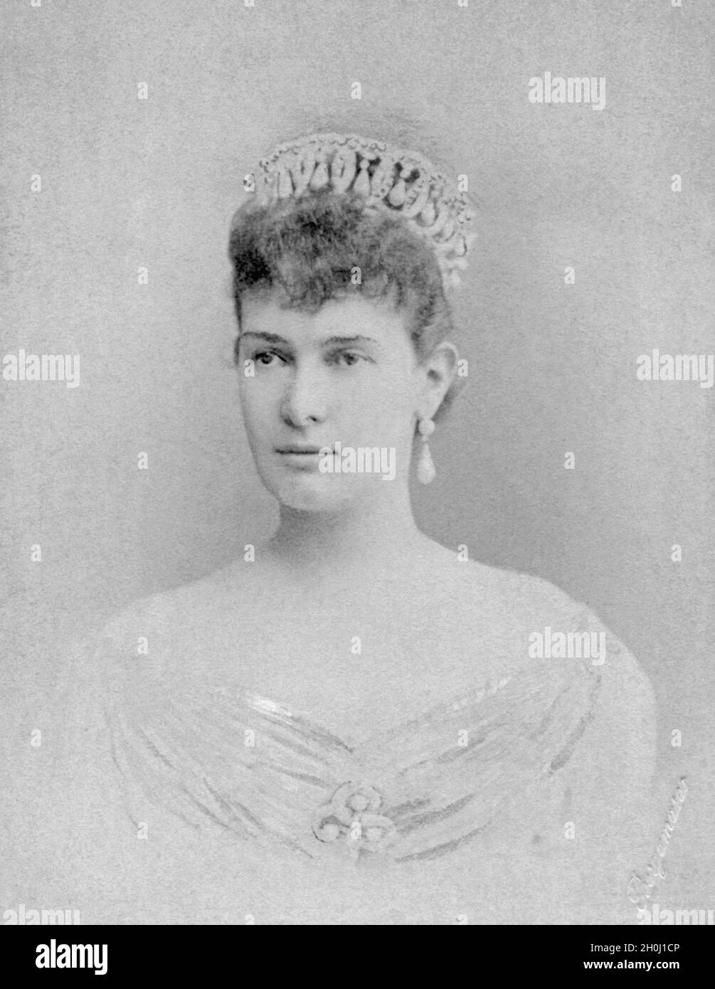 Marie zu Mecklenburg, by her marriage in 1874 to the Russian Grand Duke Vladimir Alexandrovich Romanov Grand Duchess Maria Pavlovna of Russia. (undated photo) [automated translation] Stock Photo