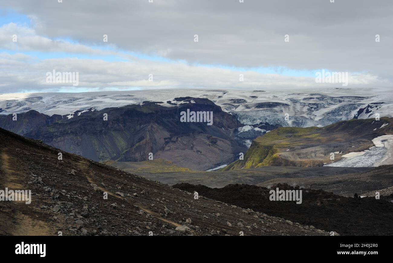 Lava mountains in Iceland Stock Photo