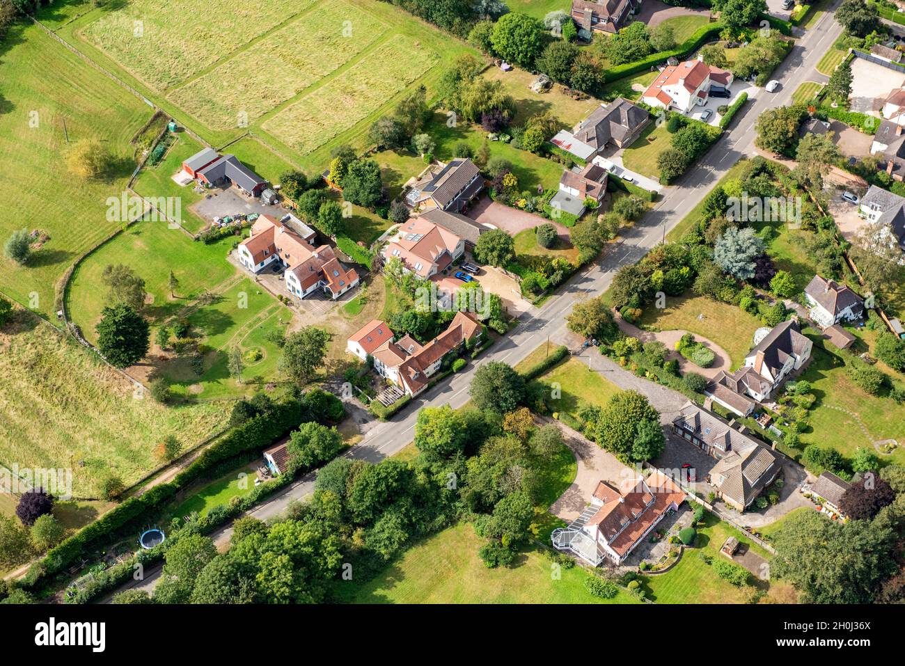 Aerial Image of Keyworth in Nottinghamshire England UK Stock Photo