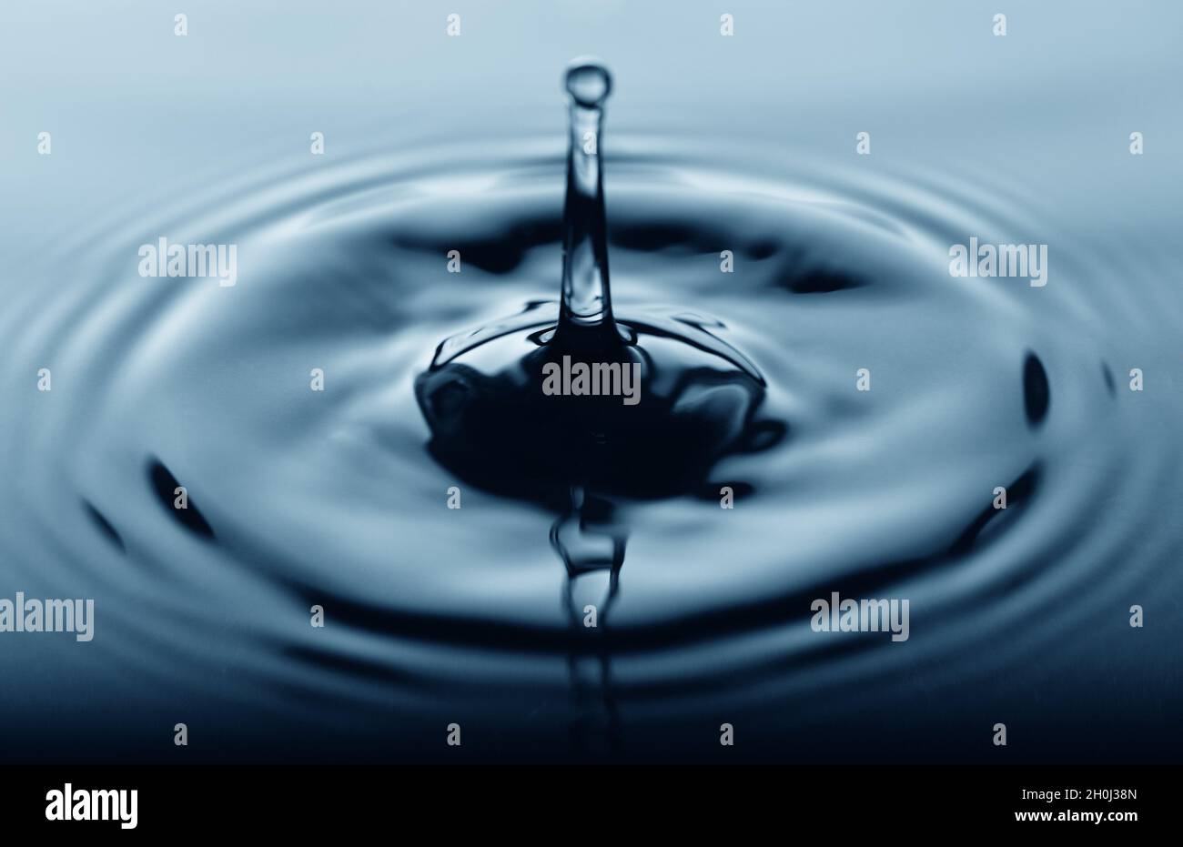 Water drop falling into water Stock Photo Alamy