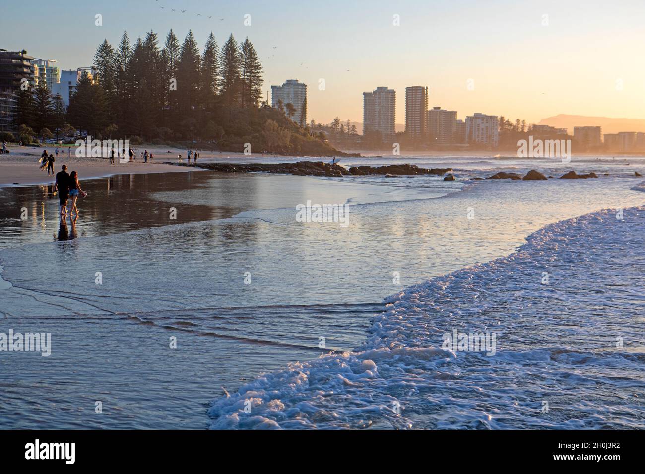Greenmount Beach and Coolangatta Stock Photo