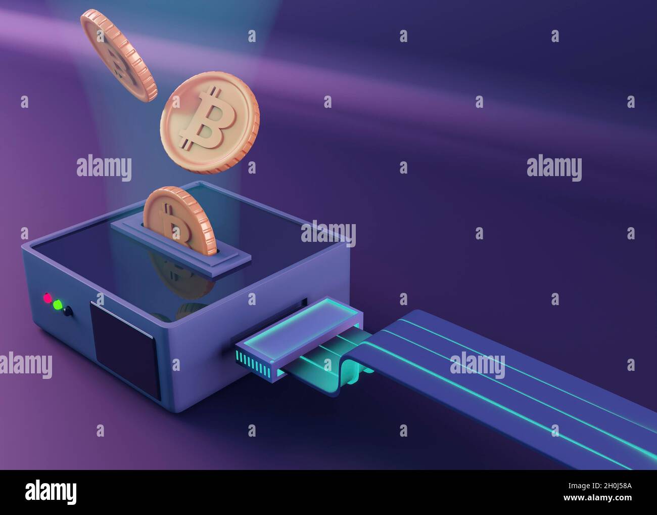 3d cryptocurrency rendering modern design Stock Photo - Alamy