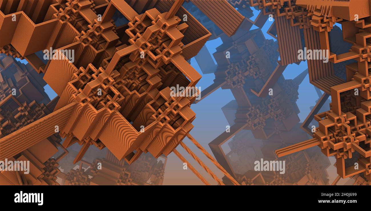 Unique and realistic 3D rendering of virtual scene environment Stock ...