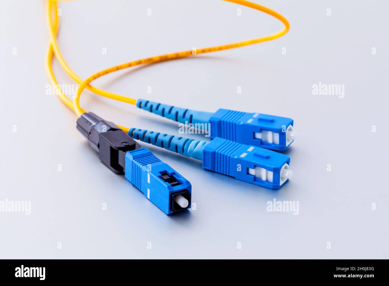 Fiber Optics connectors symbolic photo for fast connection
