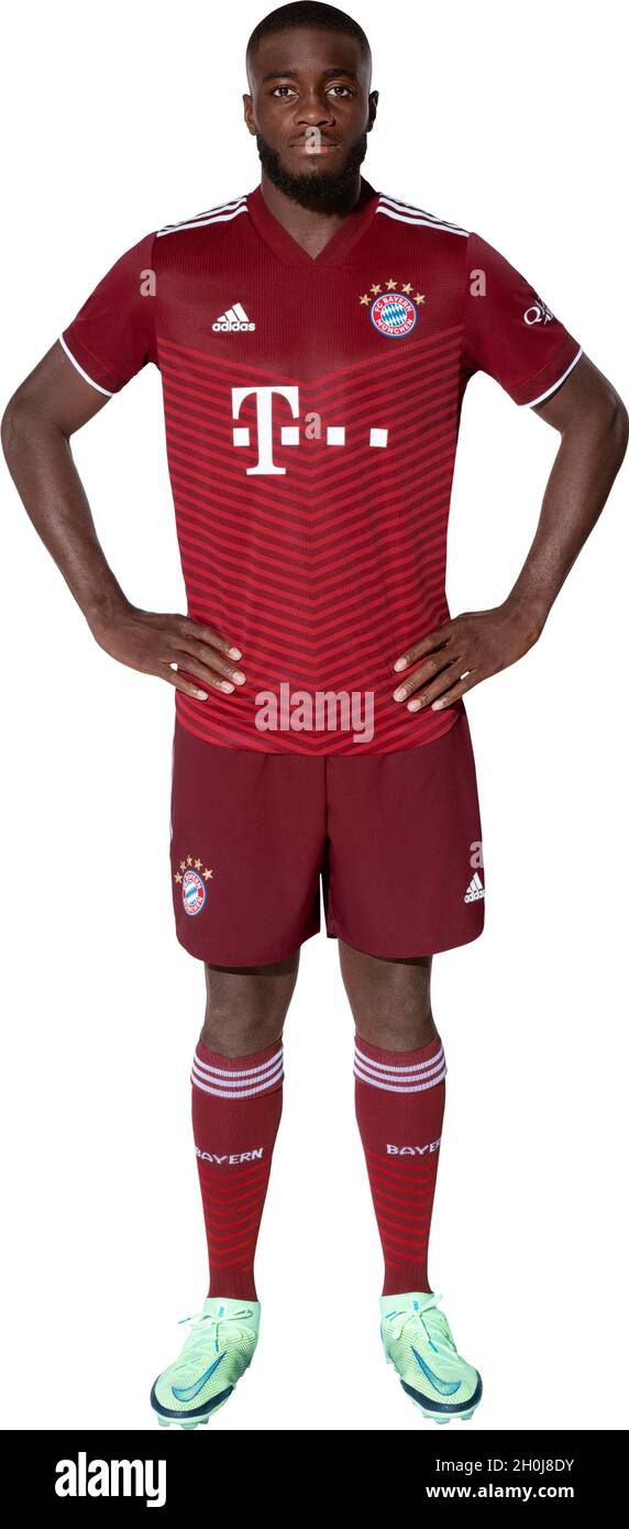 Munich Deutschland. 13th Oct 2021. Dayot UPAMECANO FC Bayern Munich single image cutout full body shot whole figure. EDITORIAL USE ONLY FOR EDITORIAL PURPOSES ONLY Squad FC Bayern Munich. Soccer 1. Bu...