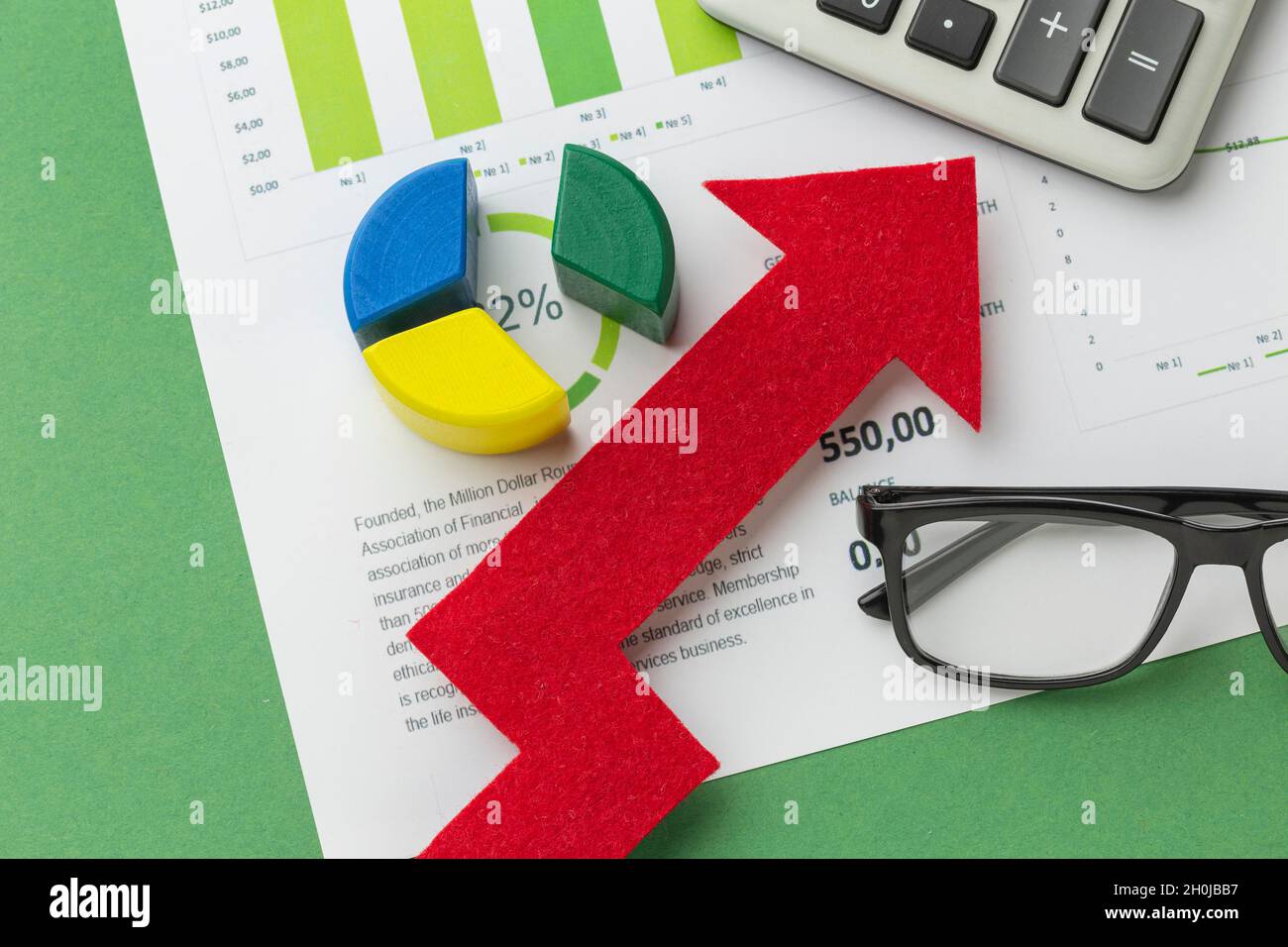 Stats concept with pie chart Stock Photo - Alamy