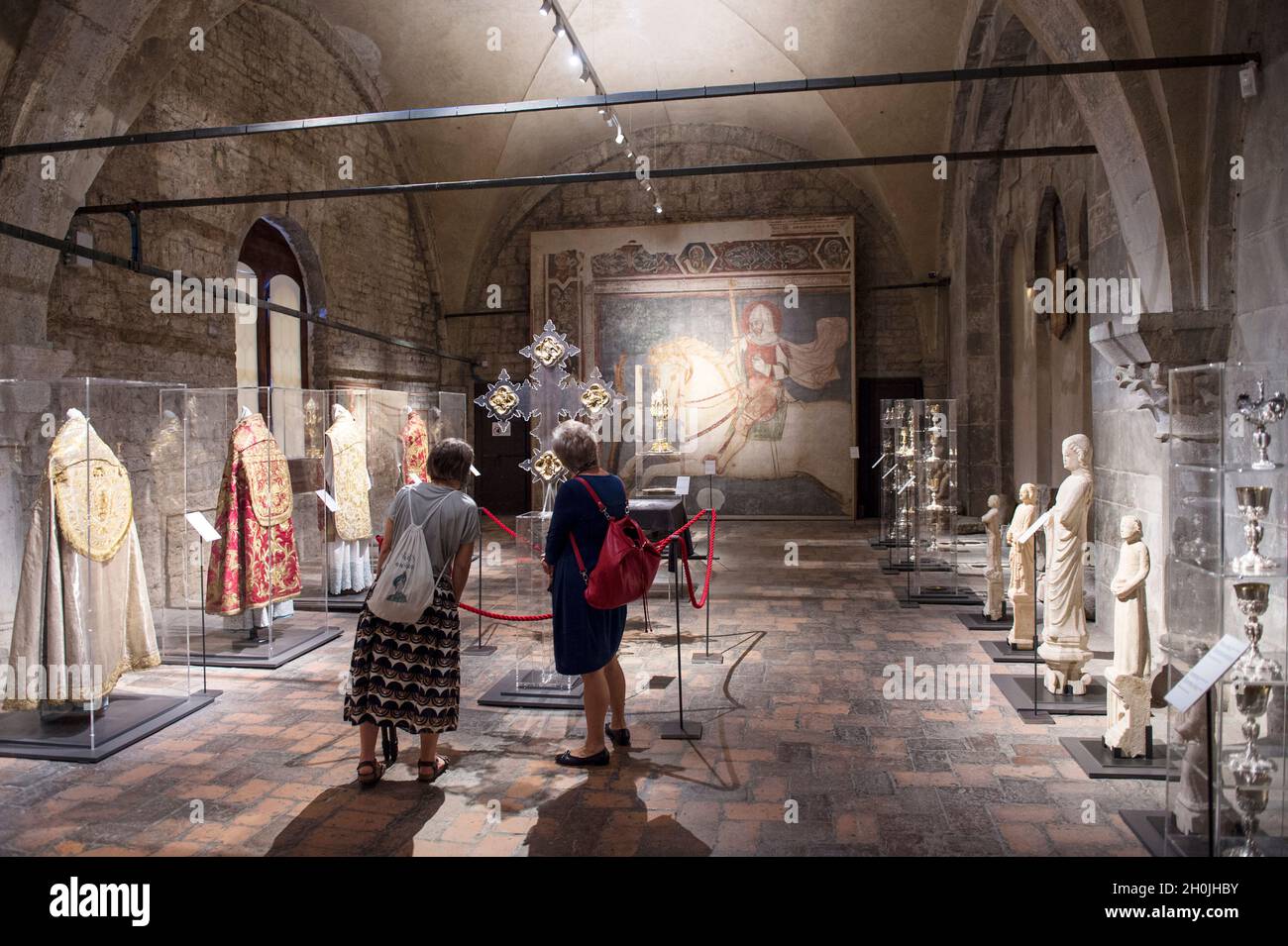 Italy, Lombardy, Bergamo, Santa Maria Maggiore church, treasure museum Stock Photo