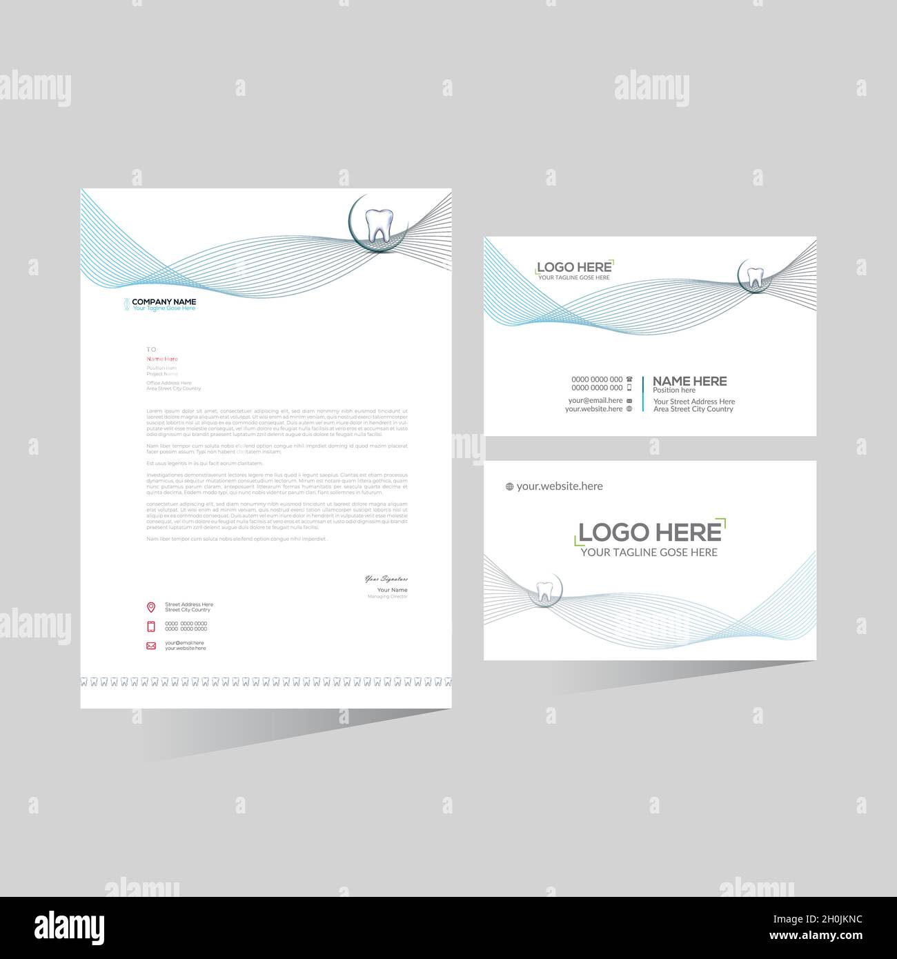 vector Letterhead and Business Card Design Stock Vector Image & Art - Alamy