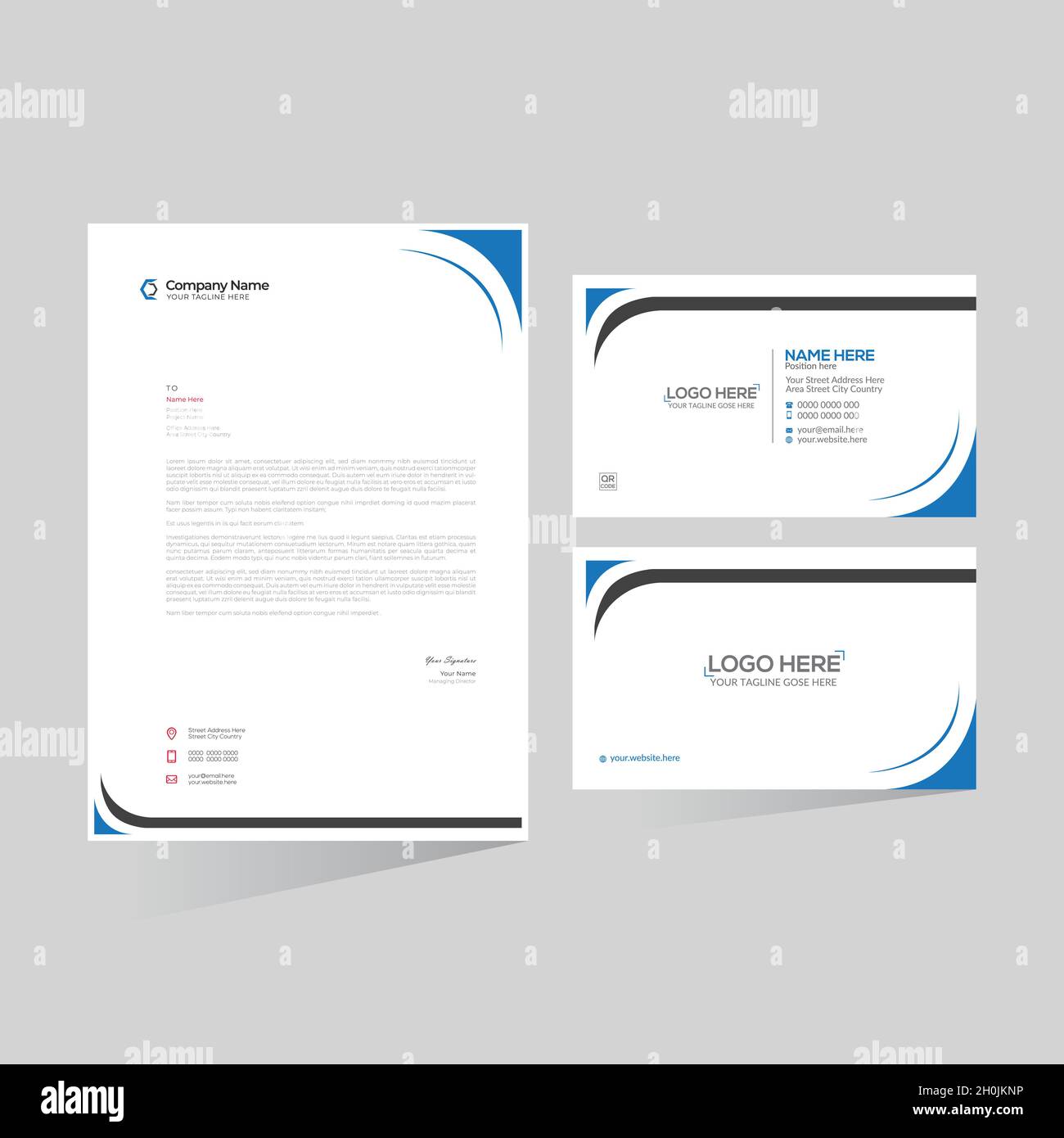 vector Letterhead and Business Card Design Stock Vector Image & Art - Alamy