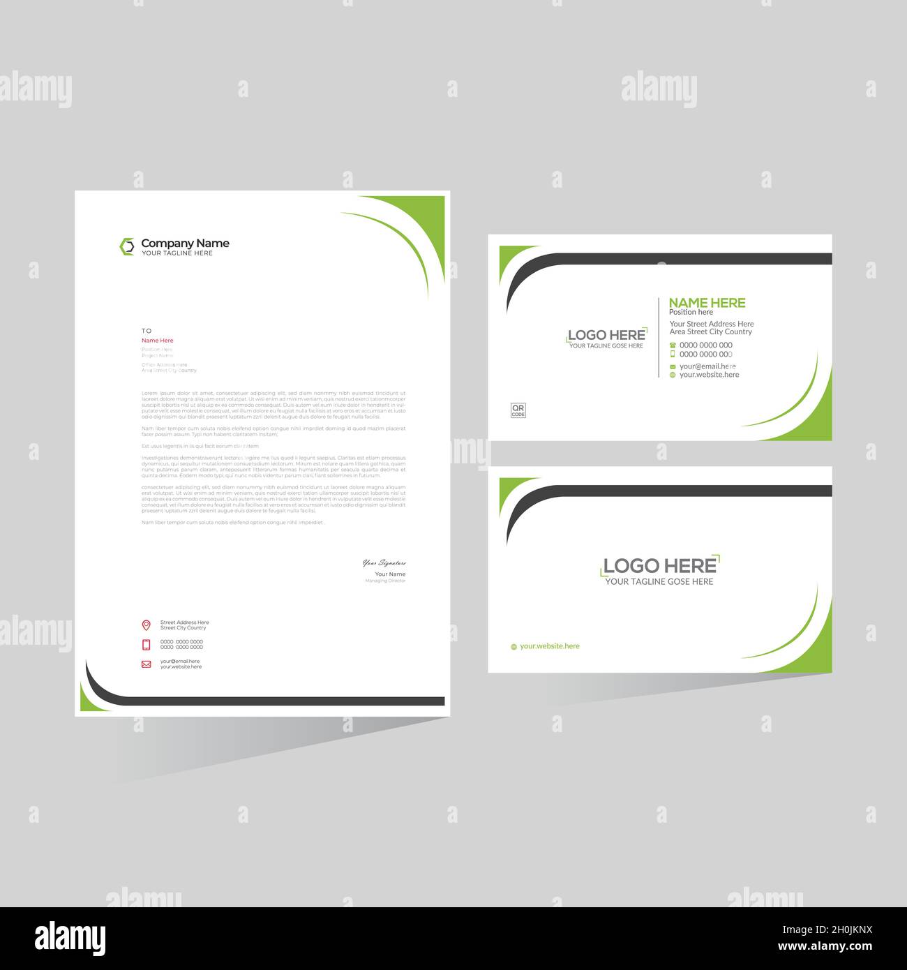 vector Letterhead and Business Card Design Stock Vector Image & Art - Alamy