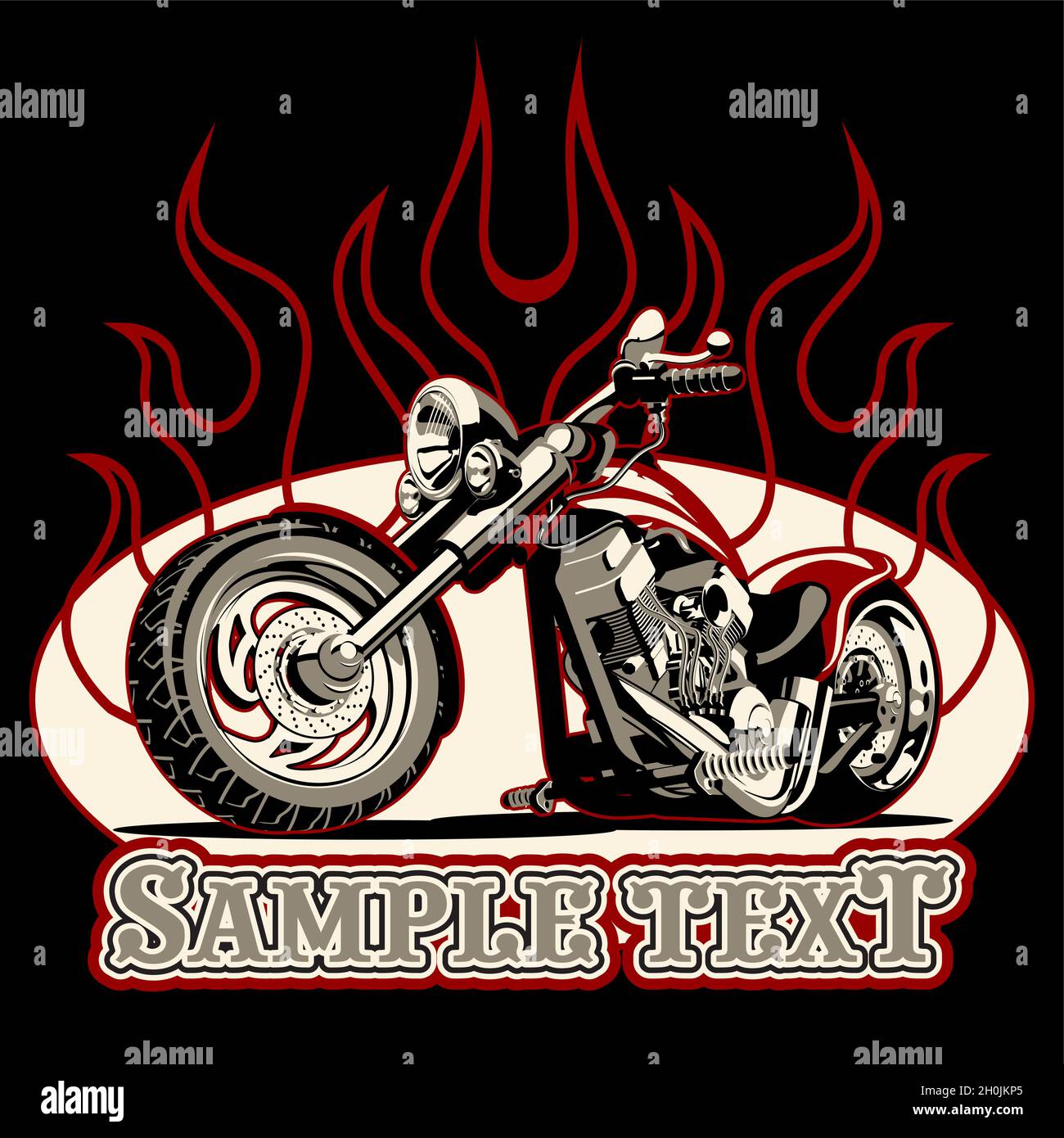 Vector Cartoon Motorbike. Available EPS-8 vector format separated by layers for easy edit Stock Vector