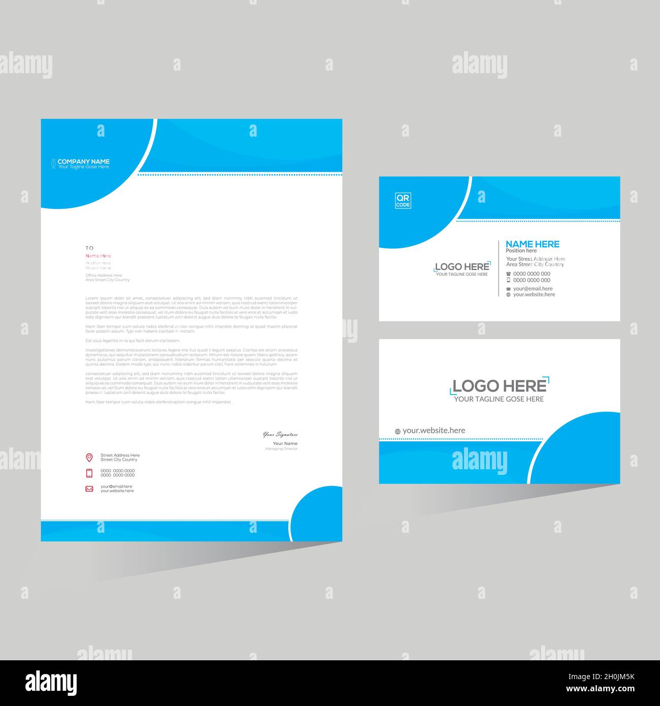 vector Letterhead and Business Card Design Stock Vector Image & Art - Alamy