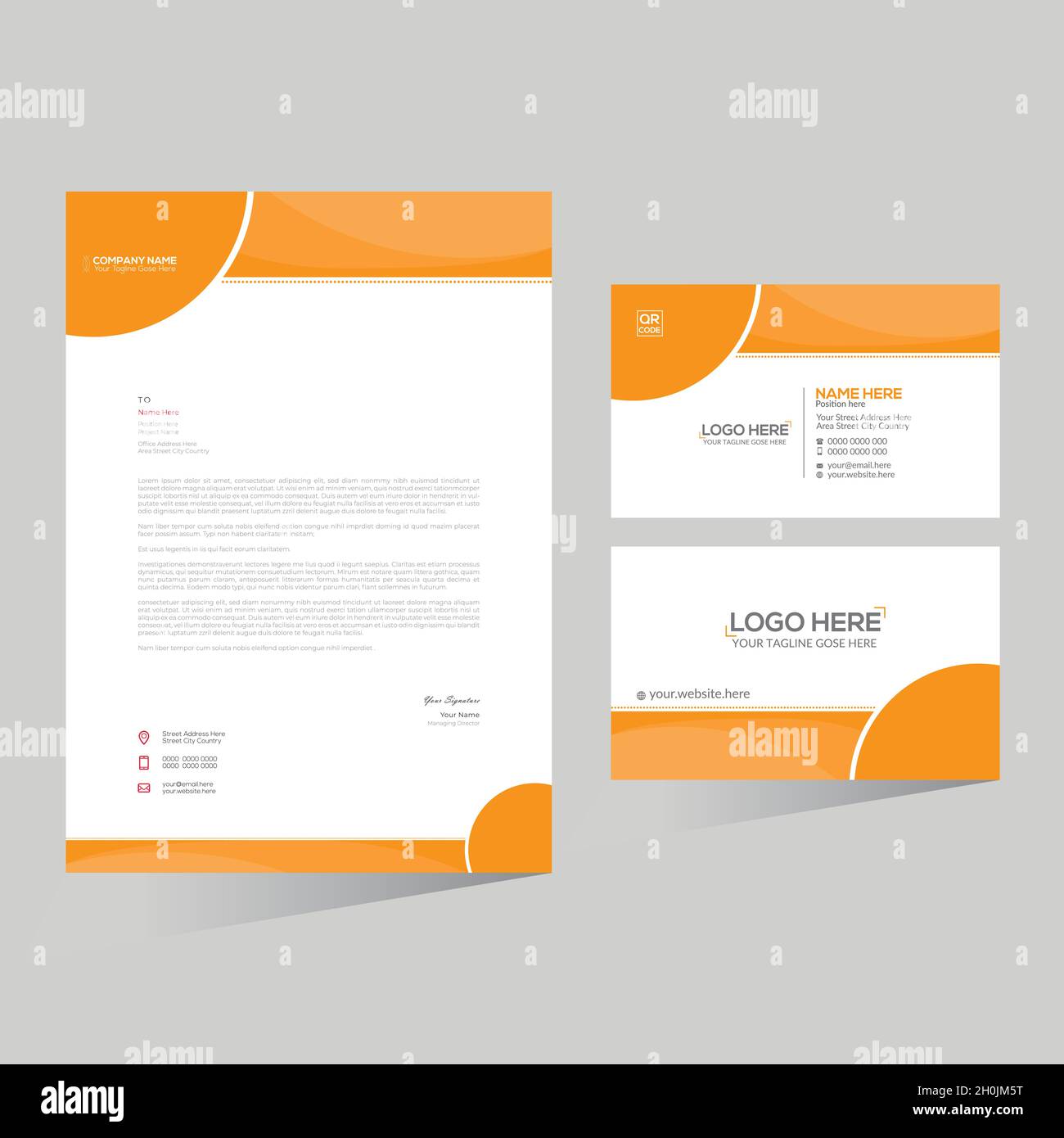 vector Letterhead and Business Card Design Stock Vector Image & Art - Alamy