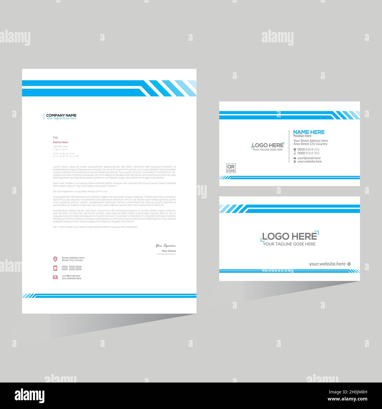 vector Letterhead and Business Card Design Stock Vector Image & Art - Alamy