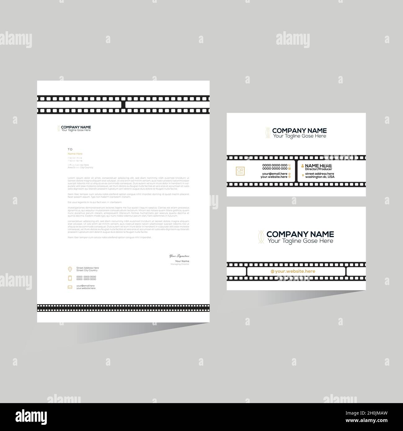 vector Letterhead and Business Card Design Stock Vector Image & Art - Alamy