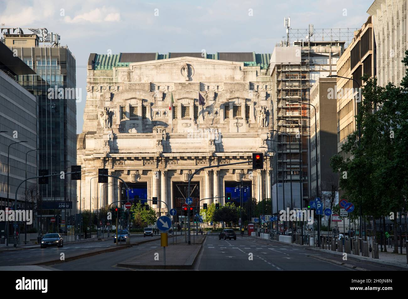 Italy, Lombardy, Milan, Central Train Station Stock Photo