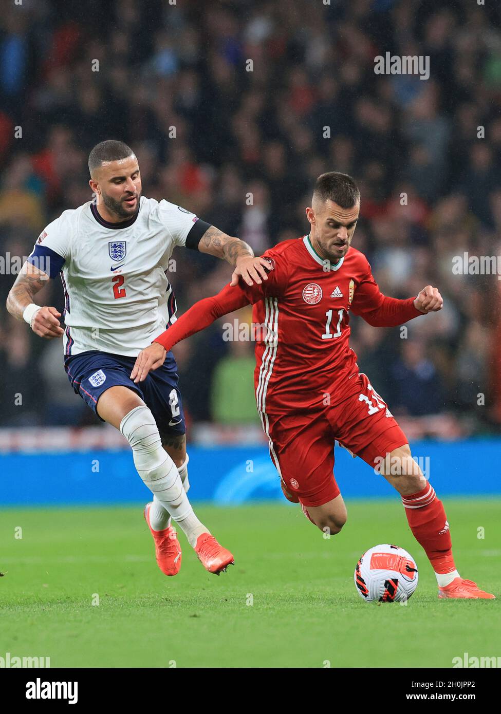 LONDON, ENGLAND - OCTOBER 12: Kyle Walker, Filip Holender, the 2022 FIFA  World Cup Qualifier match between England and Hungary at Wembley Stadium on  October 12, 2021 in London, England Stock Photo - Alamy