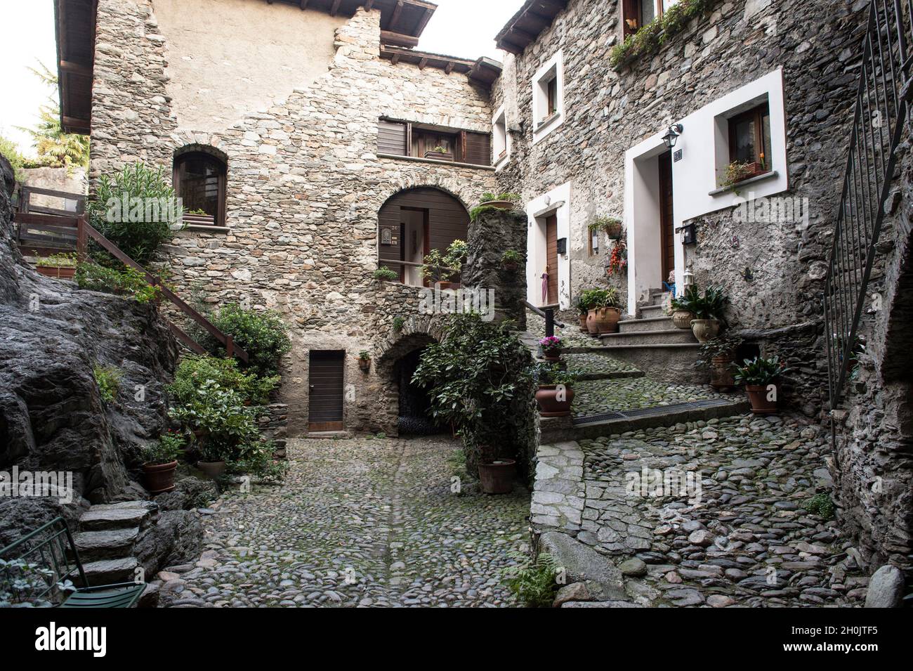 Italy, Lombardy, Sondrio, Old Town Stock Photo