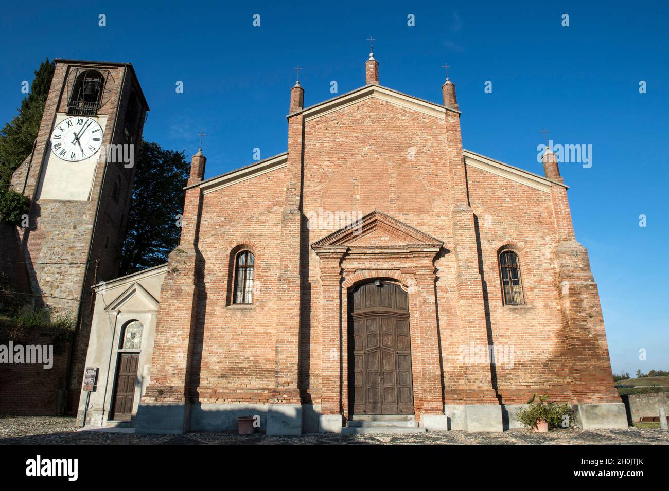 Italy, Piedmont, Monferrato, Ozzano Monferrato, San Salvatore church Stock Photo
