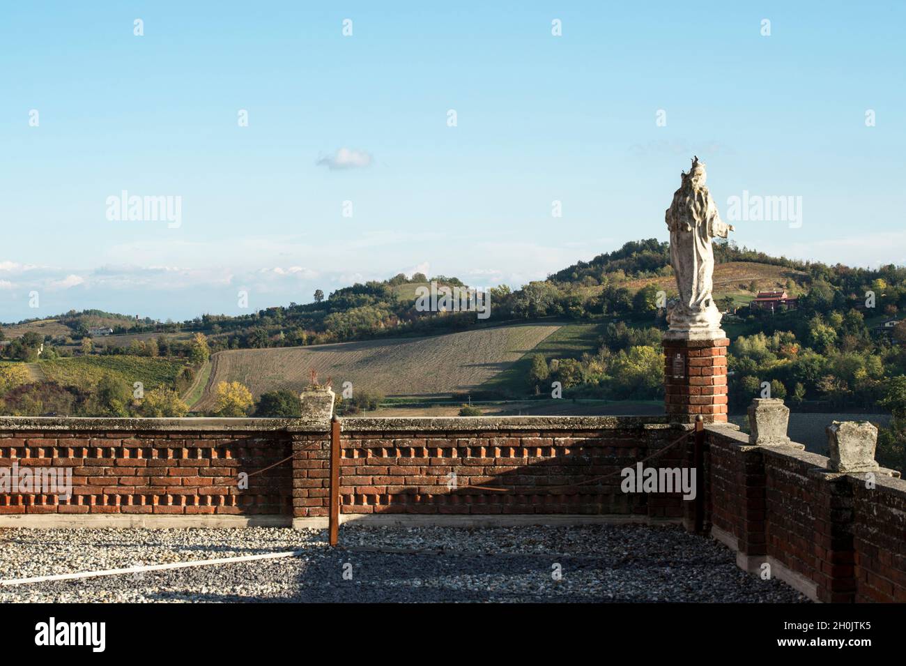 Italy, Piedmont, Monferrato, countryside around Ozzano Monferrato from San Salvatore church Stock Photo