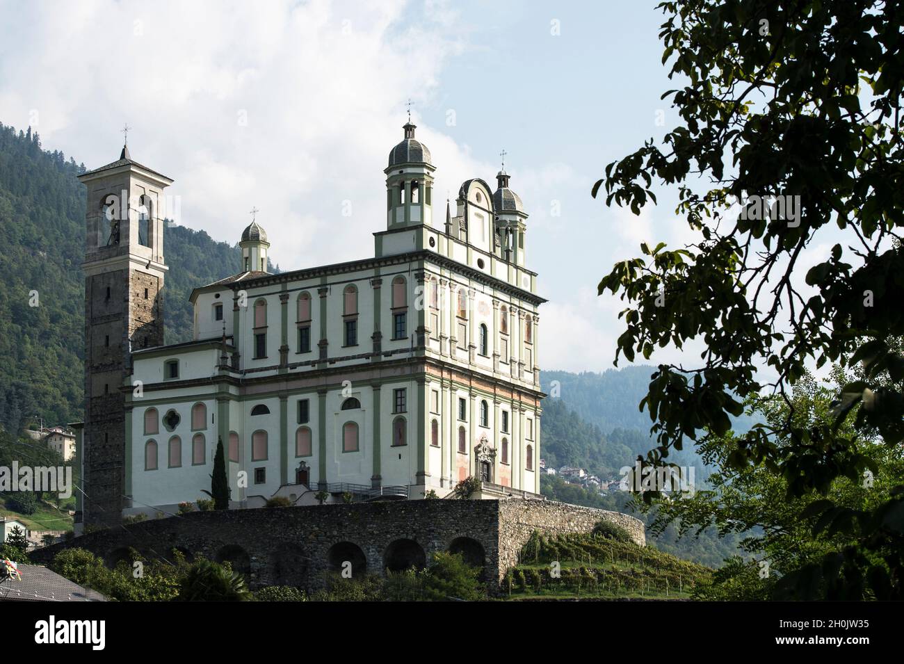 Italy, Lombardy, Valtellina, Tresivio, Santa Casa Lauretana Sanctuary Stock Photo