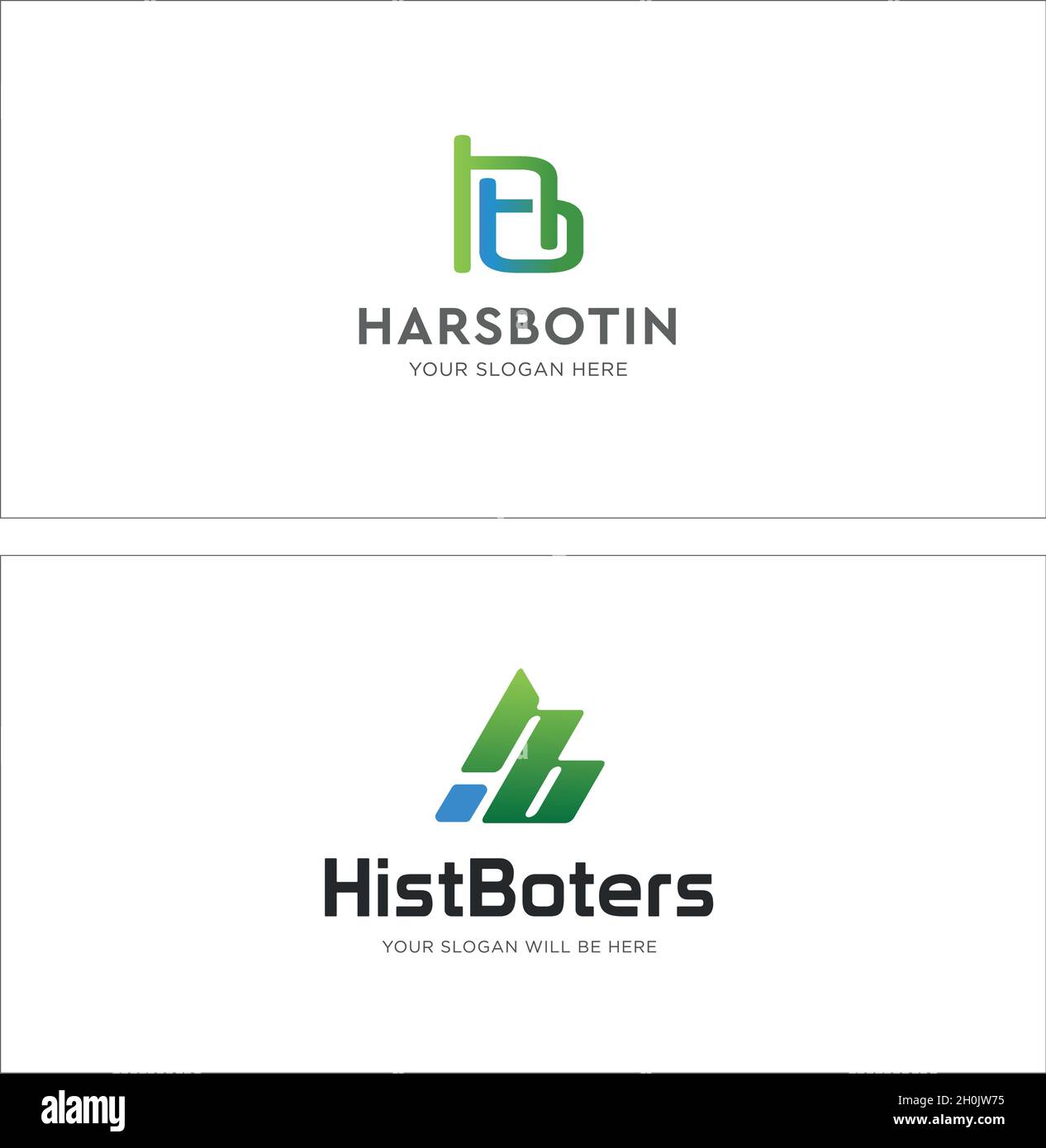 Modern initial icon letter hb business company logo design Stock Vector ...