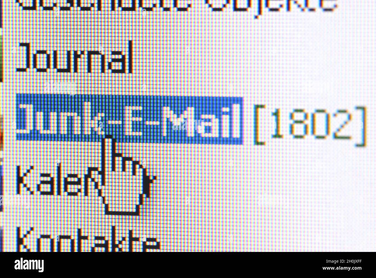 e-mail box 'Junk-E-Mail' Stock Photo