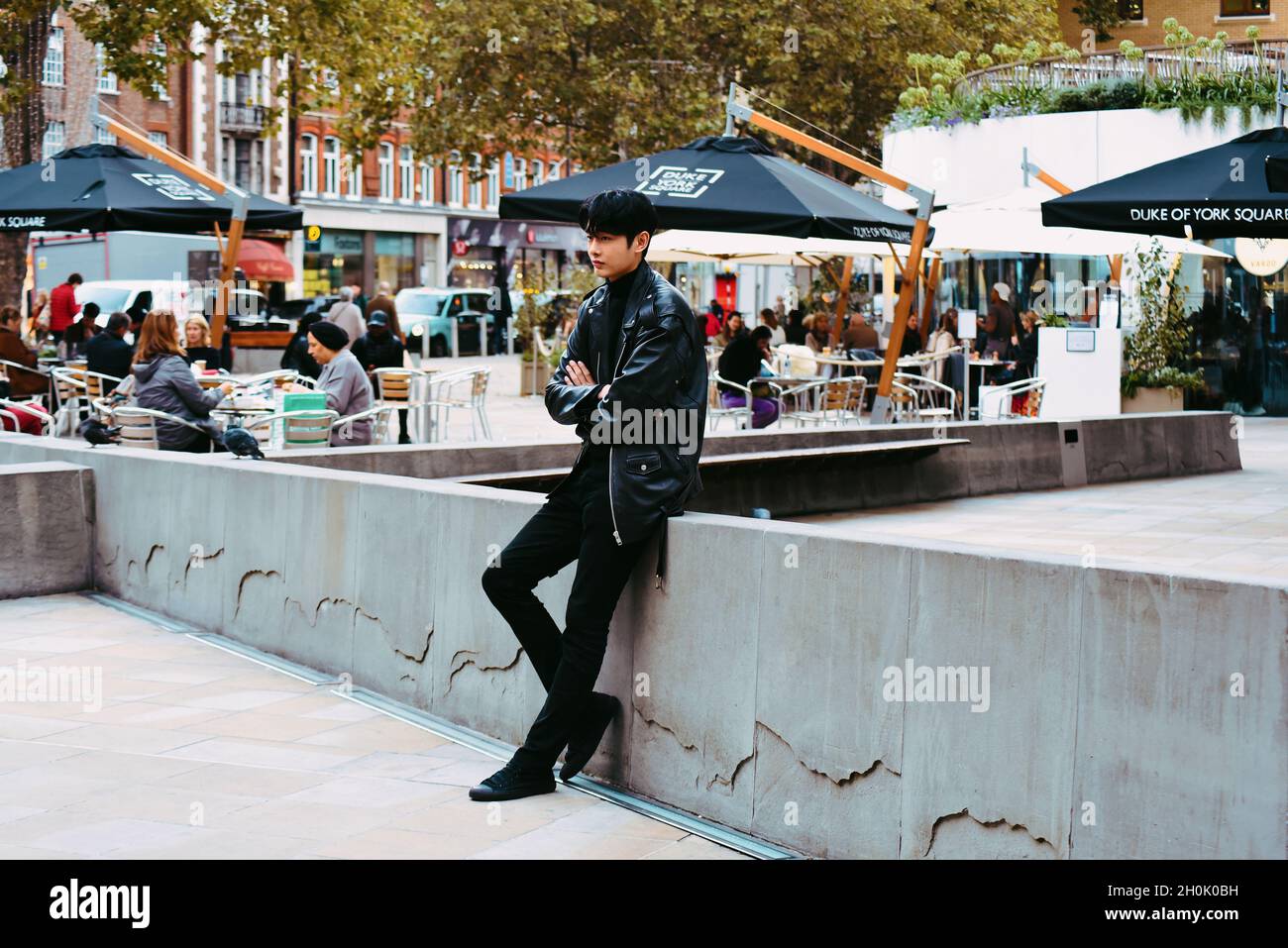 YG Korean Actor Kang Hui Seen Arriving at START ART FAIR 2021 at The Saatchi Gallery, London, United Kingdom, 12 October 2021 Stock Photo