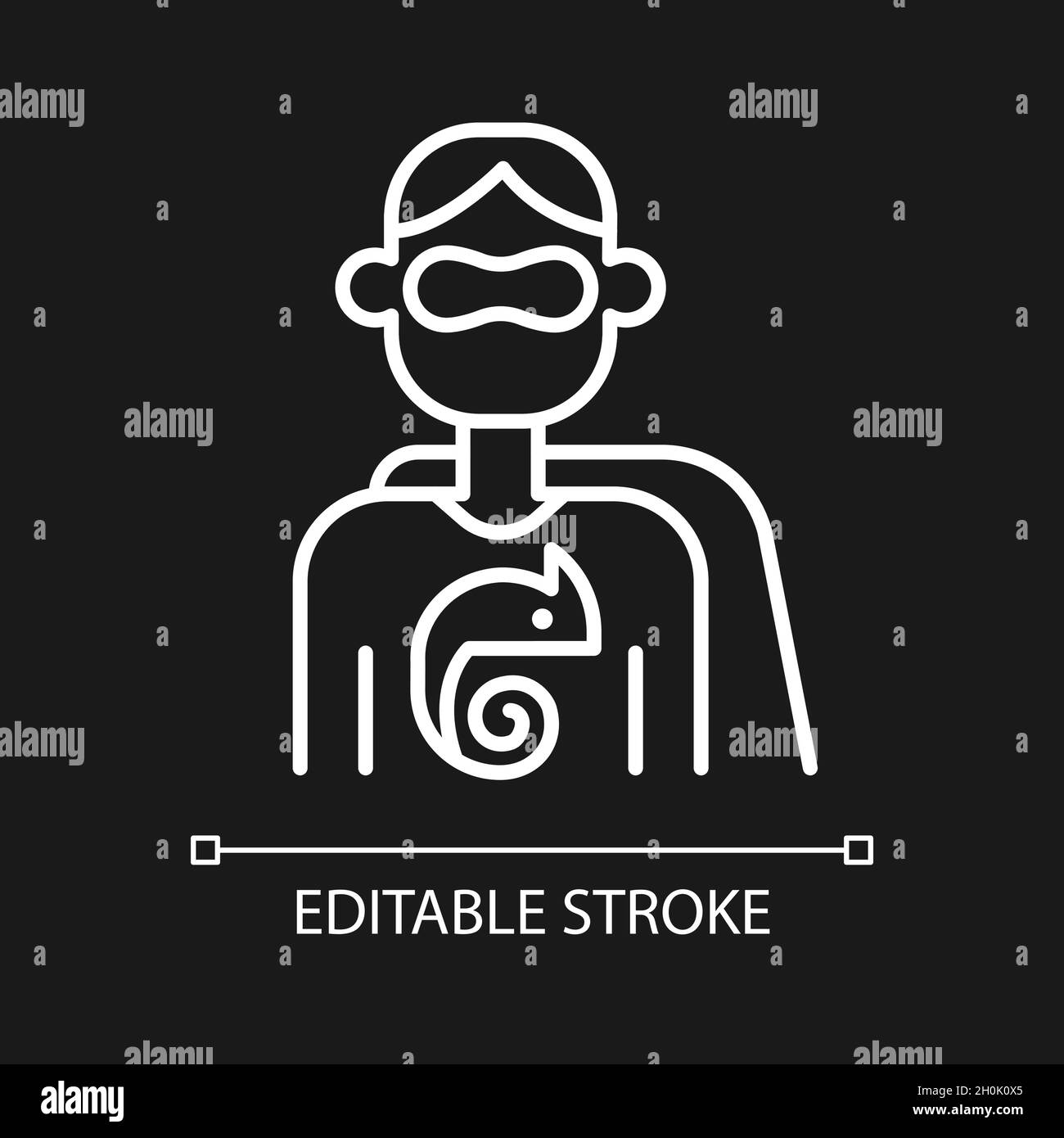 Adaptability white linear icon for dark theme Stock Vector Image & Art ...