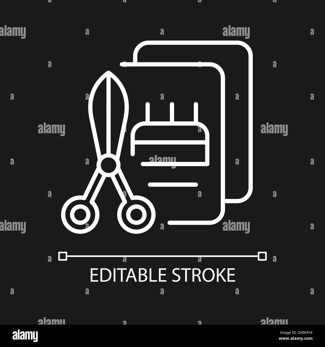 Talent for crafts white linear icon for dark theme Stock Vector Image ...