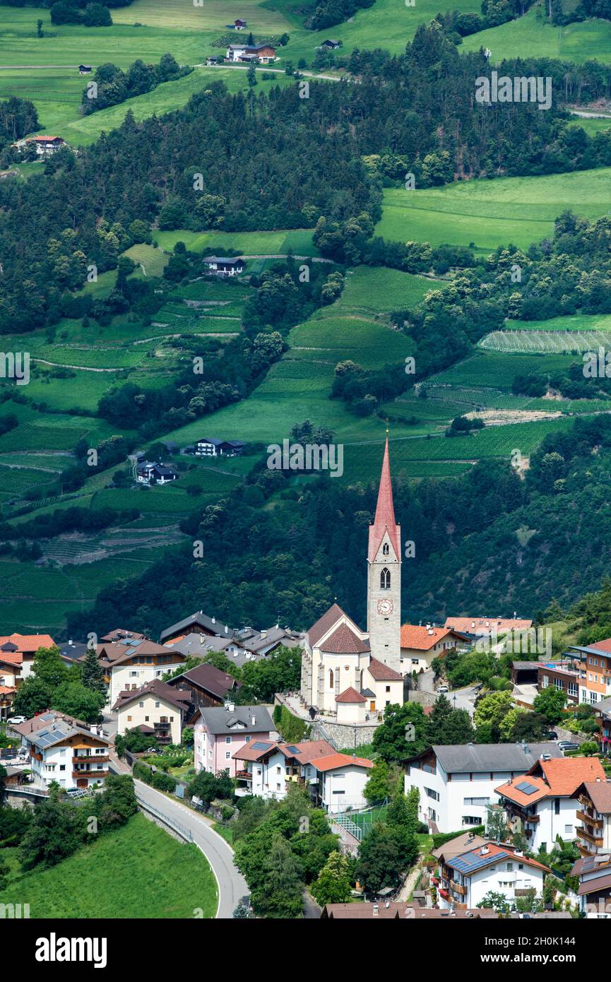 Italy, Alto Adige, cityscape of a little city near Bressanone Stock Photo