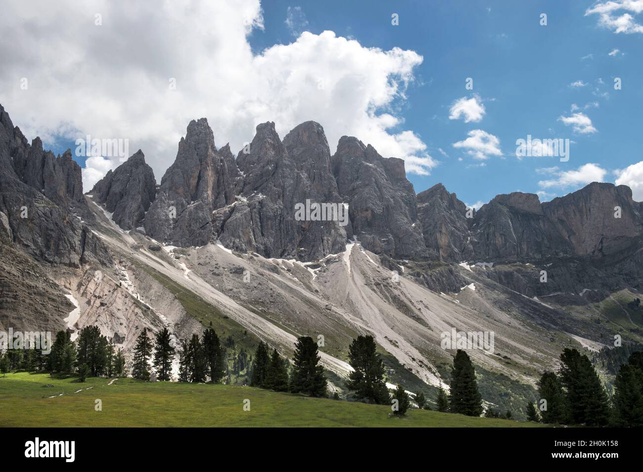 Italy, Alto Adige, Val di Funes, Odle mountains Stock Photo