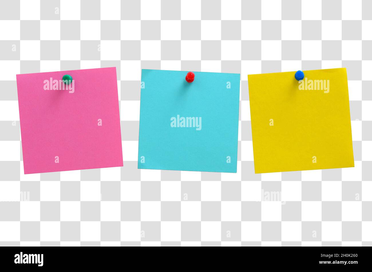 Blank, colourful notes with clipping path Stock Photo - Alamy