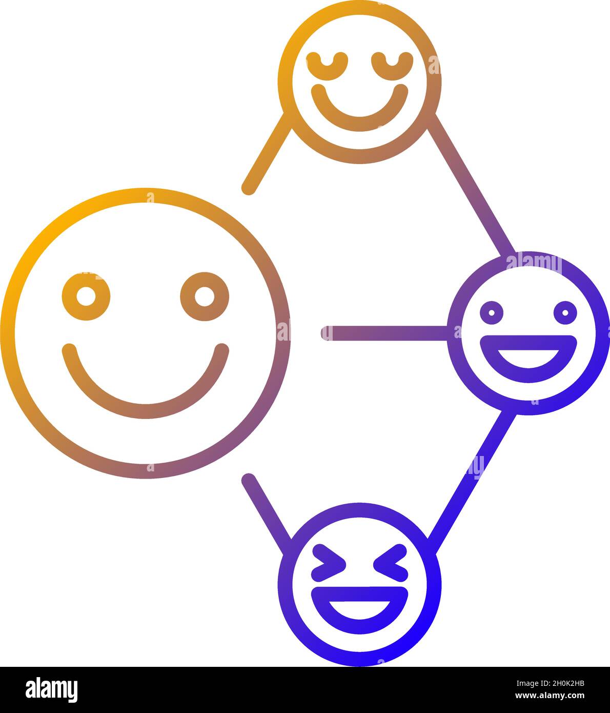 Networking talent gradient linear vector icon Stock Vector