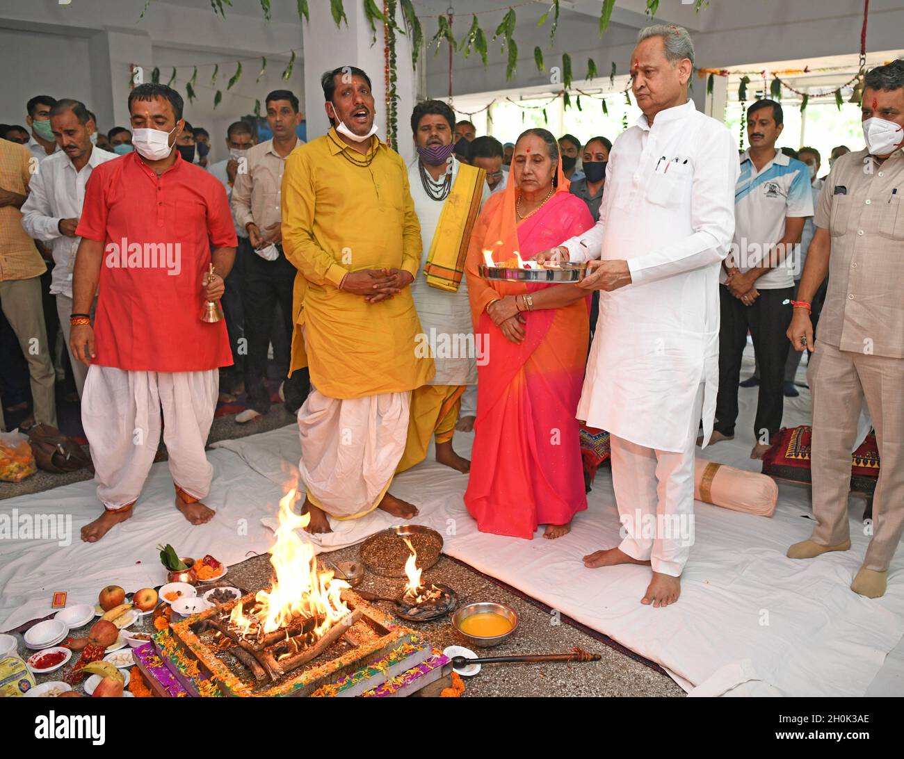 Jaipur, India, October 13, 2021 Rajasthan Chief Minister Ashok Gehlot
