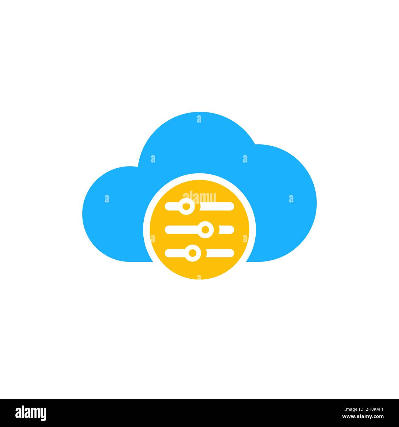 Cloud settings or hosting configuration icon Stock Vector Image & Art ...