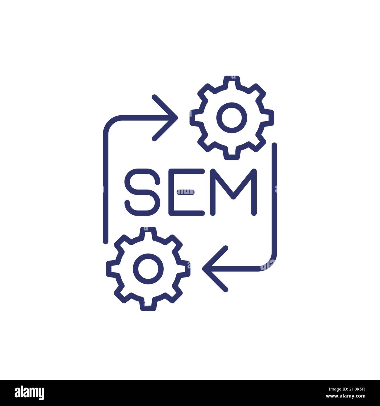 SME icon with gears and arrows, line vector Stock Vector Image & Art ...
