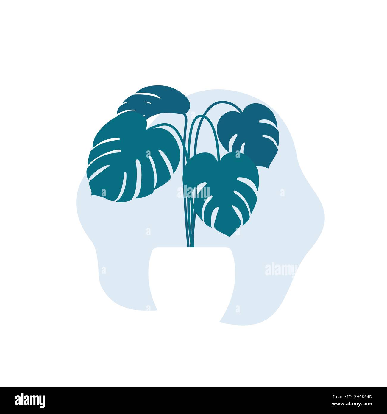 Monstera plant in pot, flat vector Stock Vector Image & Art - Alamy