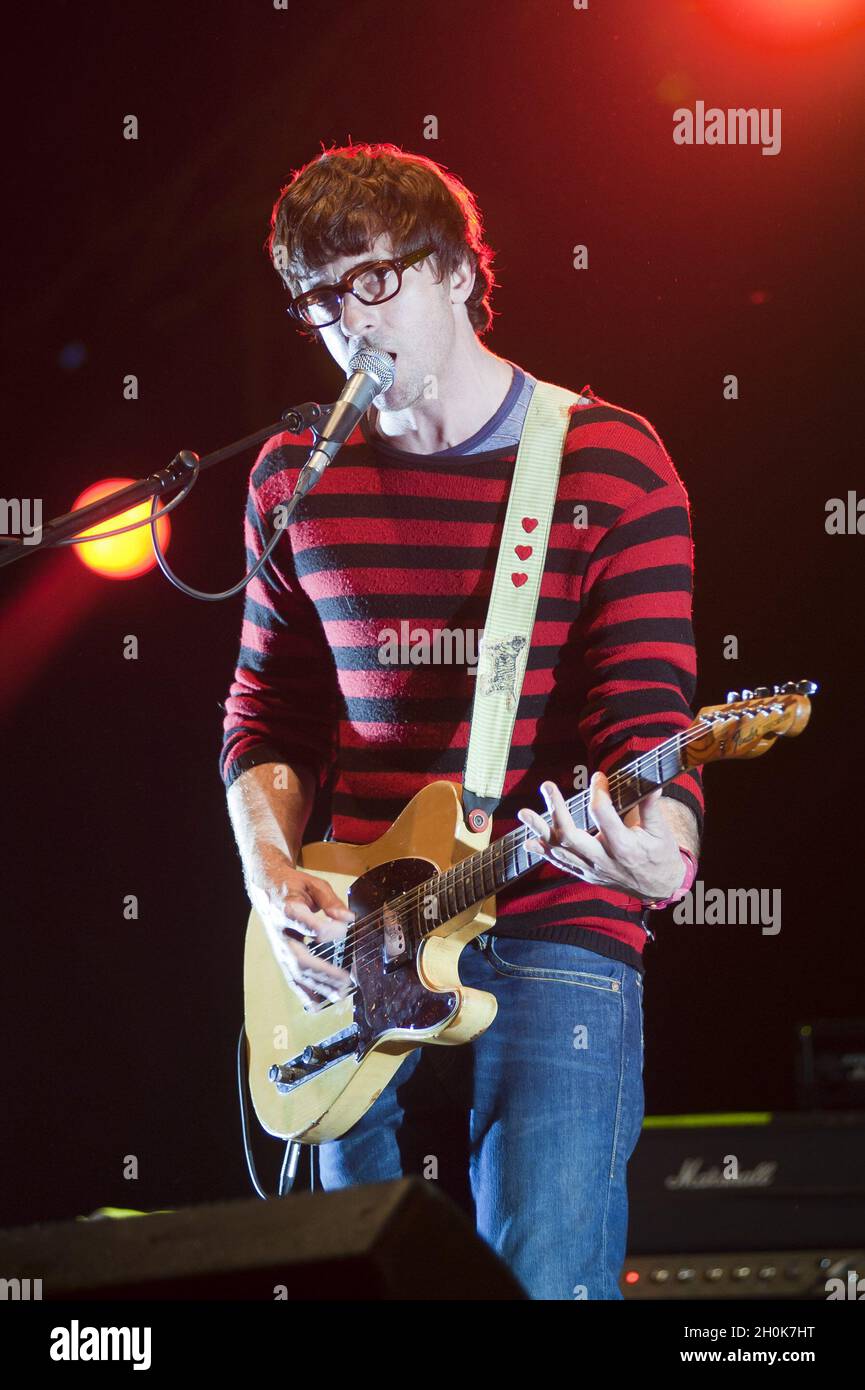 Graham Coxon performs at Bestival Music Festival held at Robin Hill Adventure Park, Isle of Wight. Stock Photo