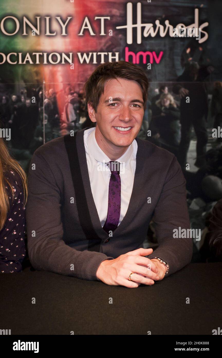 James Phelps (Fred Weasley) attends the Harry Potter and The Deathly Hallows Part 2 Blu Ray