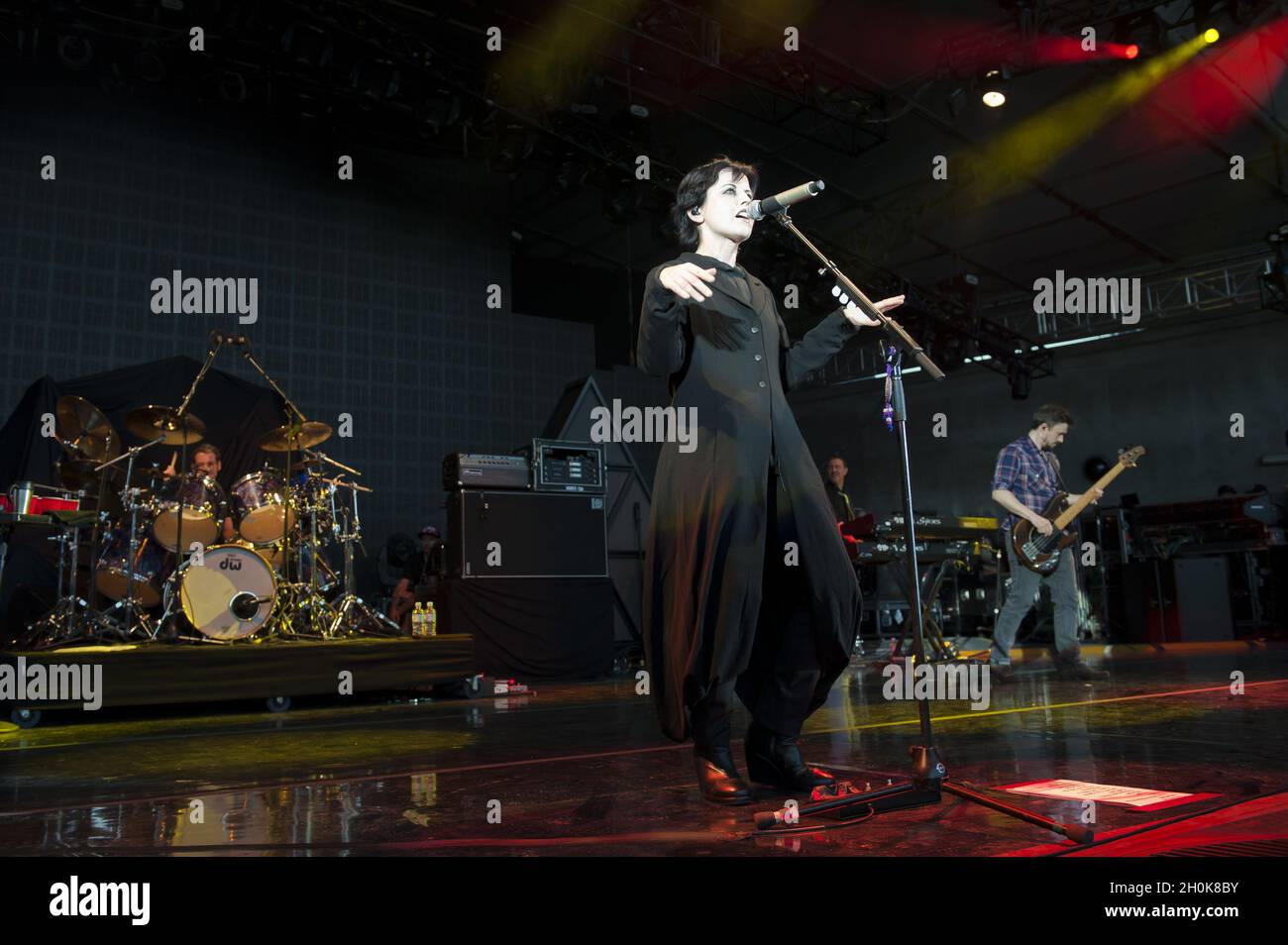 Dolores O'Riordan of The Cranberries performs live in concert at F1 Rocks at the Sidney Myer