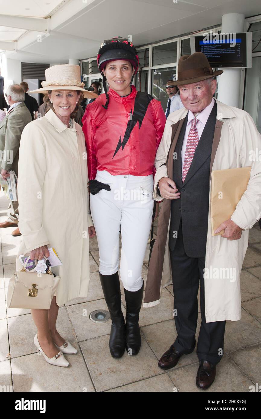 Rosemary Ferguson (wearing Kate Moss) and family attends Ladies Day at