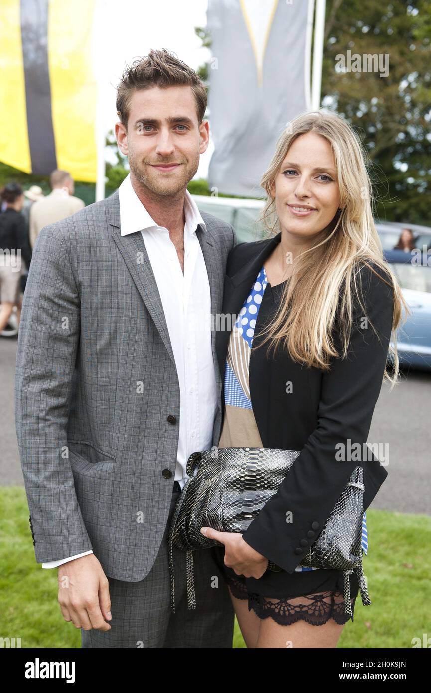Oliver Jackson-Cohen and girlfriend Ellen Woglom attend Ladies Day at Glorious Goodwood 2012, Goodwood Racecourse, Chichester. Stock Photo
